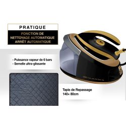 Centrale vapeur 3000W 6 Bars1700mltapis de repassage inclus