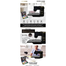 Machine à coudre JAZZ 38C Table de travail amovible kit de couture inclus