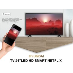 TV Smart 24'' HD LED 60 cm Netflix YouTube PrimeVideo - Reconditionné