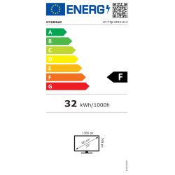 TV 32'' HD LED 80 cm triple tuner USB et HDMI - Reconditionné