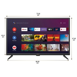 TV Android 32'' HD LED  80 cm Google Play Netflix YouTube
