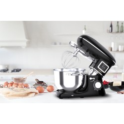 Robot pâtissier 1400W 5.5L 6 vitesses pétrin, mélangeur, fouet