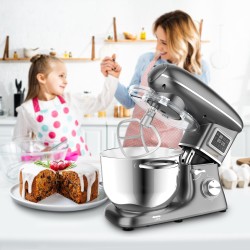 Robot pâtissier 1500W 6.2L 6 vitesses blender hachoir et spatule