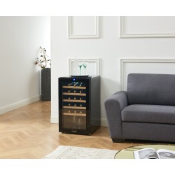 Cave à vin 41 bouteilles  91L single zone  clayette métal finition bois