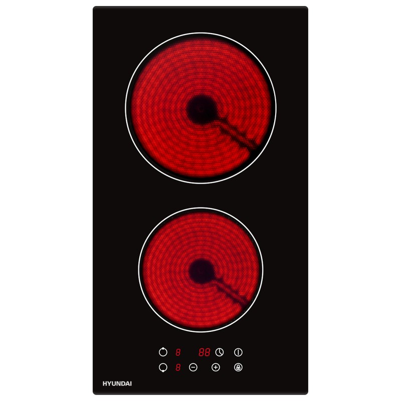 Plaque vitrocéramique 2 foyers table de cuisson 3000W 9 puissances - touche tactile